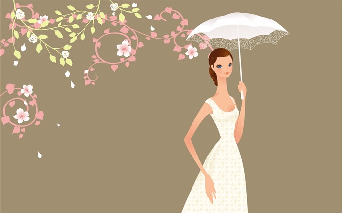 Vector wallpaper wedding bride (2) #1