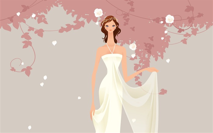 Vector wallpaper wedding bride (2) #2