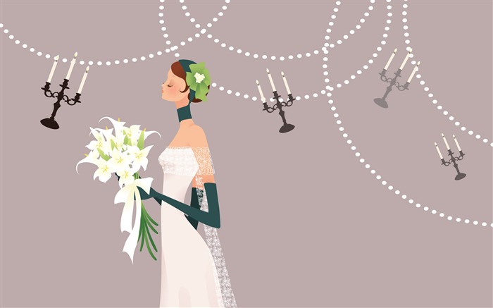 Vector wallpaper wedding bride (2) #4