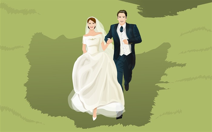 Vector wallpaper wedding bride (2) #6