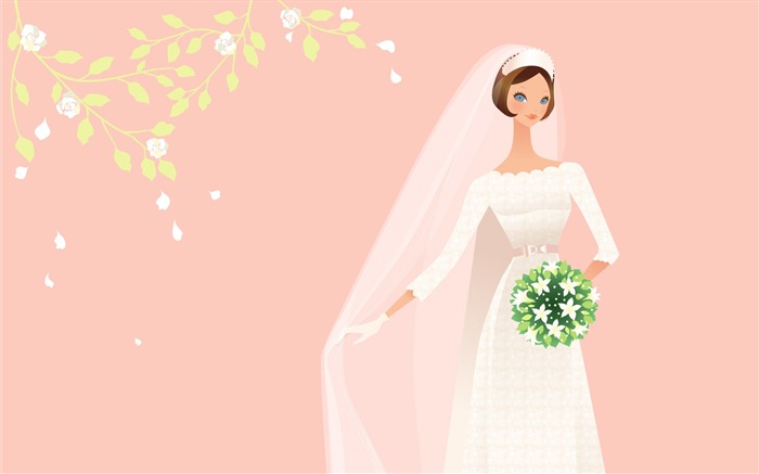 Vector Wallpaper Hochzeit Braut (2) #8