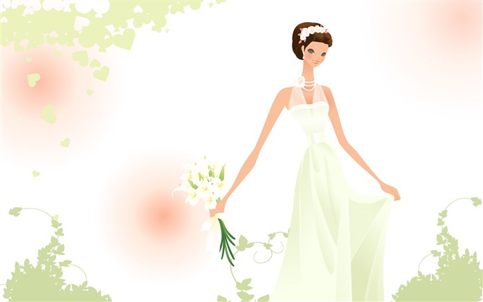 Vector Wallpaper Hochzeit Braut (2) #12