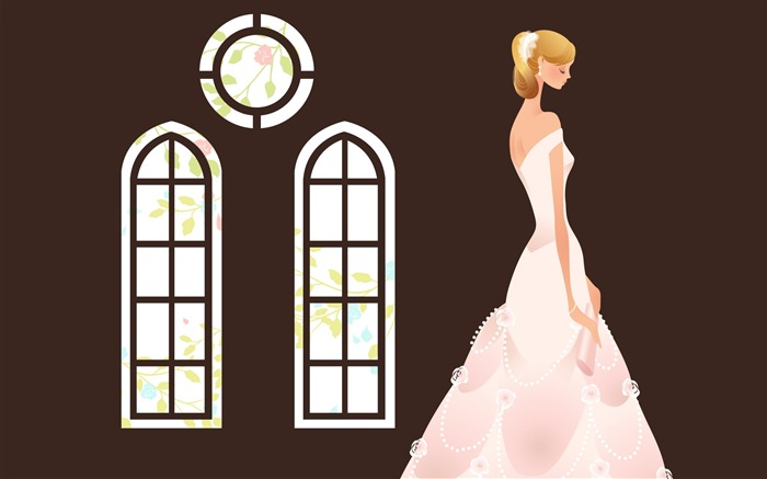 Vector Wallpaper Hochzeit Braut (2) #15