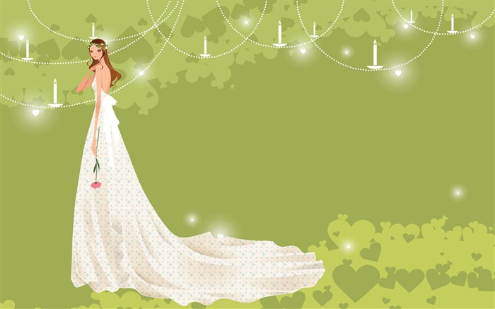 Vector Wallpaper Hochzeit Braut (2) #19