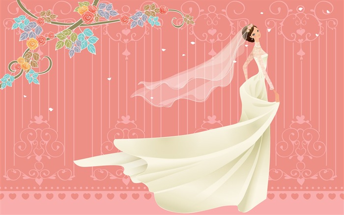 Vector Wallpaper Hochzeit Braut (2) #20