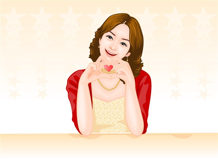 Vector collection of women wallpaper (2) #17