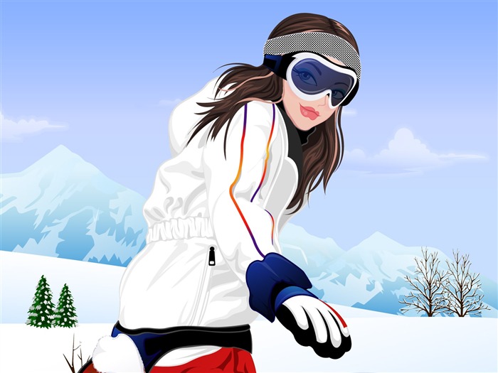 Vector collection of women wallpaper (3) #1