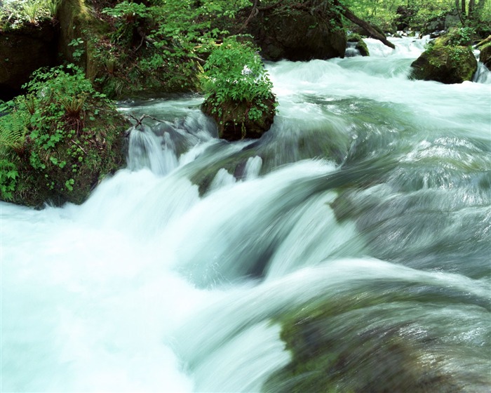 Waterfall streams wallpaper (1) #8