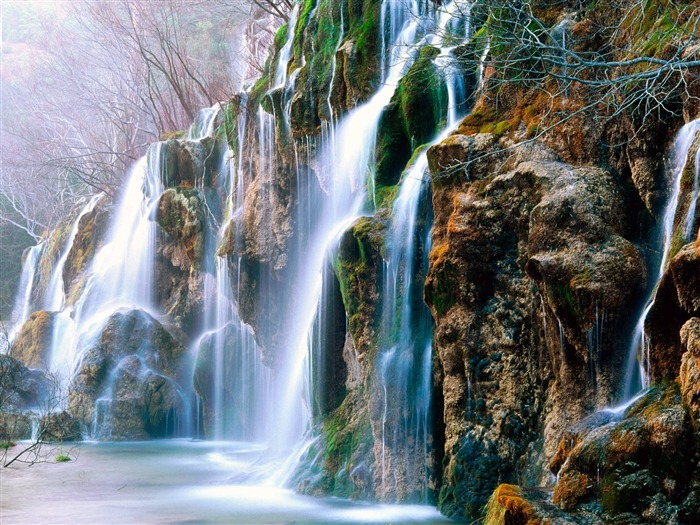 Waterfall streams wallpaper (6) #1