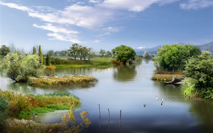 Efectos de la arquitectura y el jardín fondos de escritorio de alta definición (3) #17