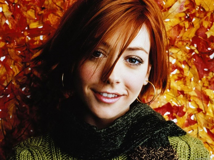 Alyson Hannigan krásnou tapetu #8