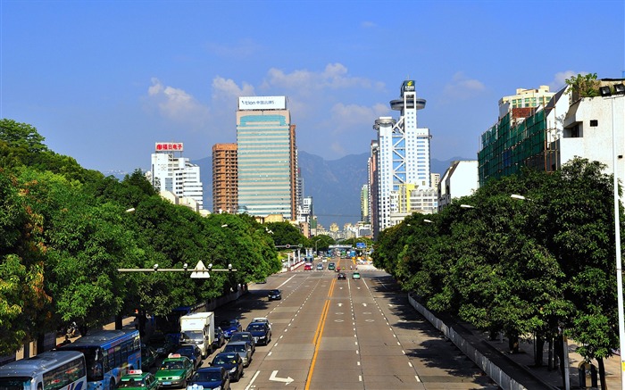 Fuzhou calle con el disparo (foto de Obras del cambio) #5