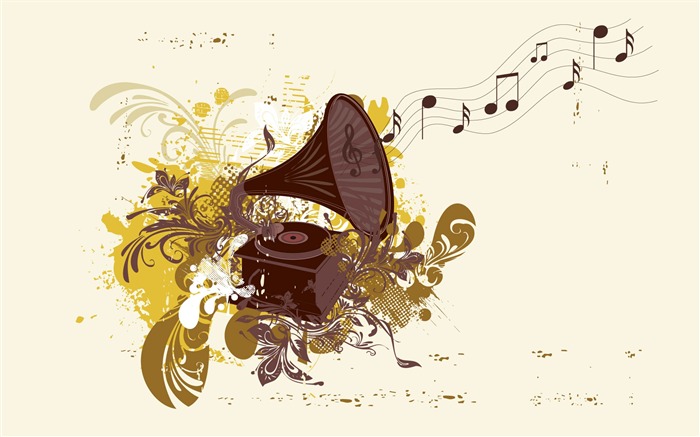 Vector musical theme wallpapers (3) #3