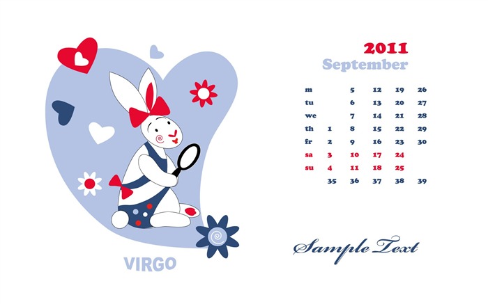 Año del Conejo fondos de escritorio calendario 2011 (2) #4