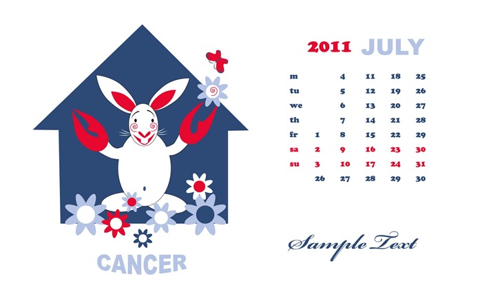 Año del Conejo fondos de escritorio calendario 2011 (2) #6