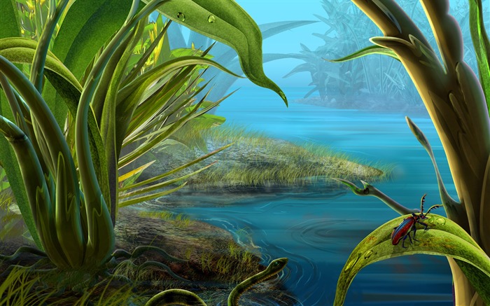 Colorido fondo de pantalla pintados a mano ecología del paisaje (2) #10