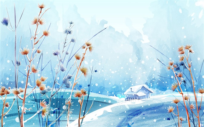 Vector wallpaper winter photo #15