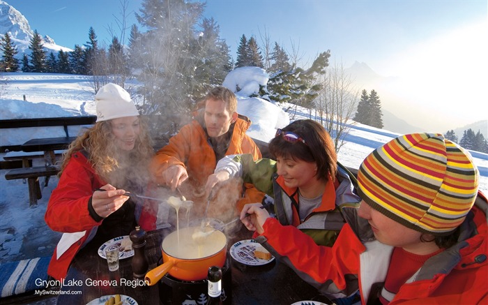 Schweizer Winter Schnee Tapete #10