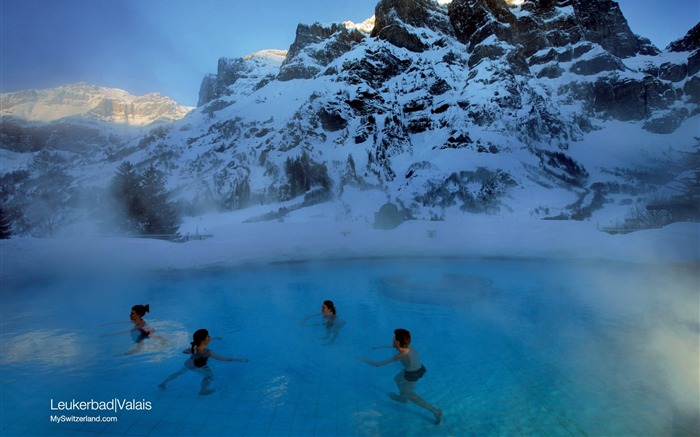 Swiss fond d'écran de neige en hiver #12