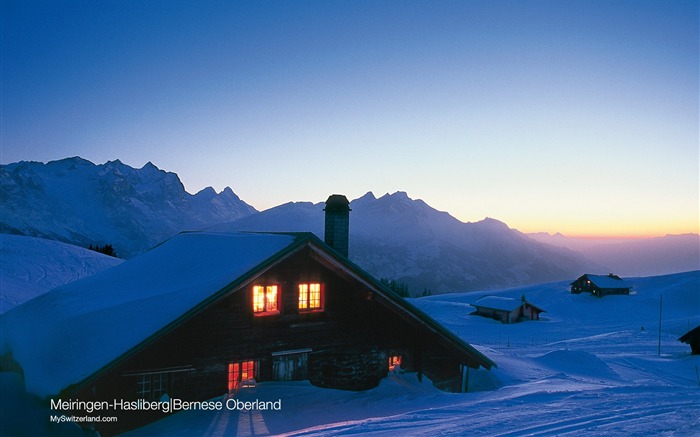 Schweizer Winter Schnee Tapete #16