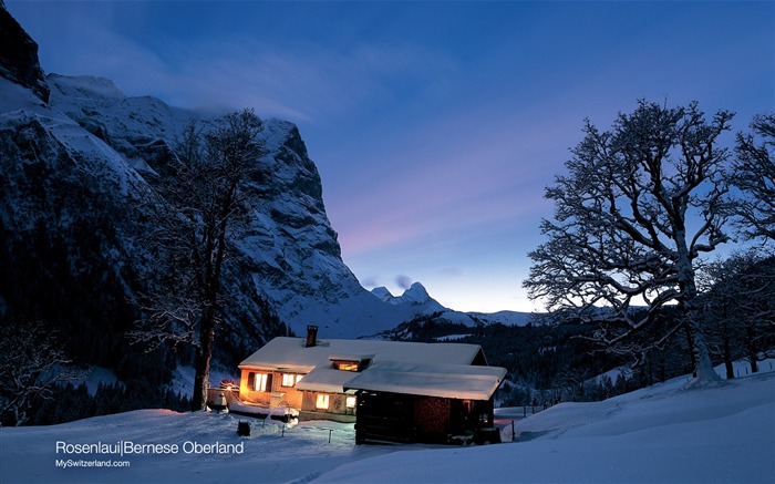 Schweizer Winter Schnee Tapete #19