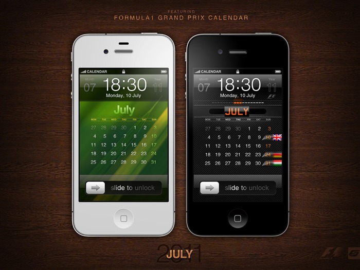 Juli 2011 Kalender Wallpaper (2) #16