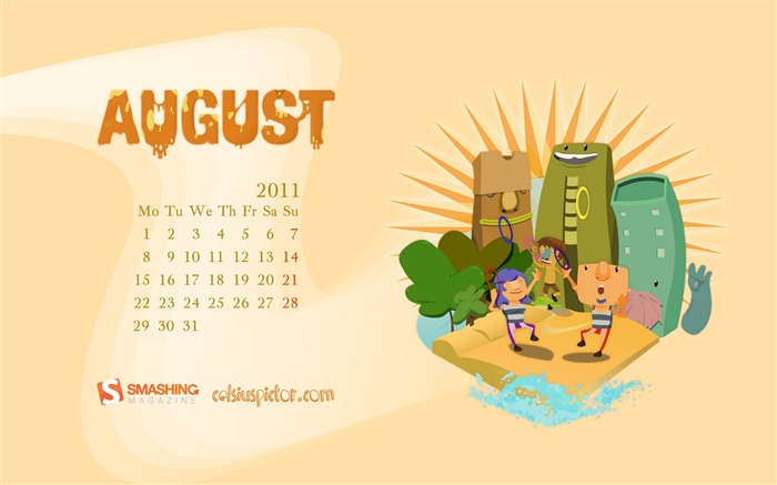 2011년 8월 달력 배경 화면 (1) #19
