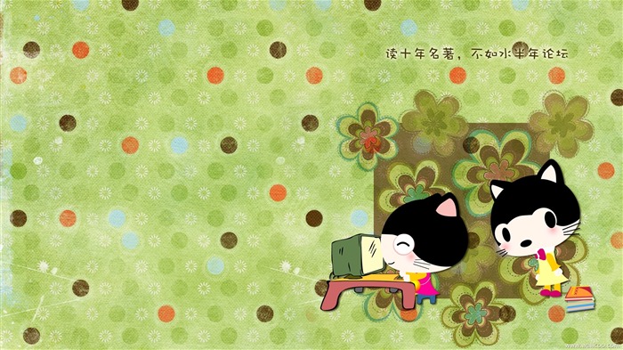 Baby cat cartoon wallpaper (4) #15