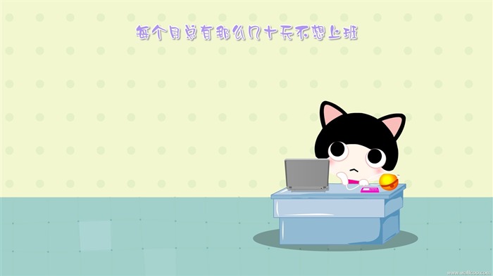 Bebé gato de dibujos animados fondos de pantalla (5) #3