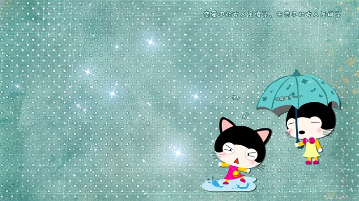 Bebé gato de dibujos animados fondos de pantalla (5) #5