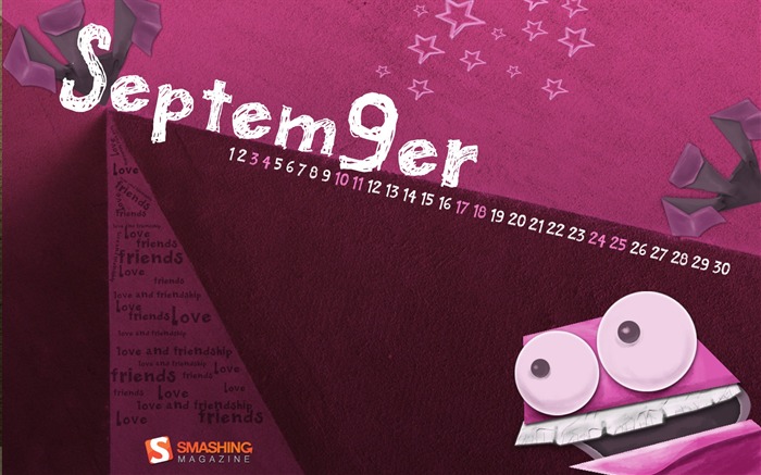 Septembre 2011 Calendar Wallpaper (2) #1