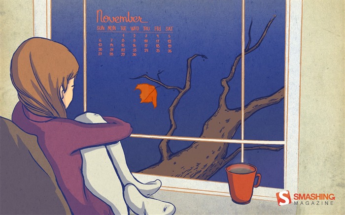 Novembre 2011 Calendar Wallpaper (2) #2