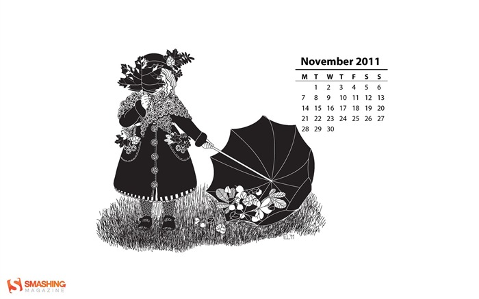 November 2011 Calendar wallpaper (2) #3