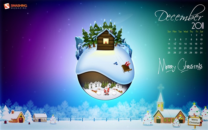 December 2011 Calendar wallpaper (1) #1