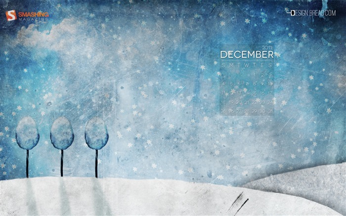 Décembre 2011 Calendar Wallpaper (1) #3