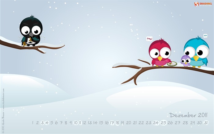 Diciembre 2011 Calendario fondo de pantalla (1) #5