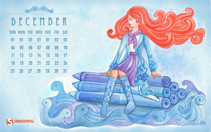 Décembre 2011 Calendar Wallpaper (1) #6