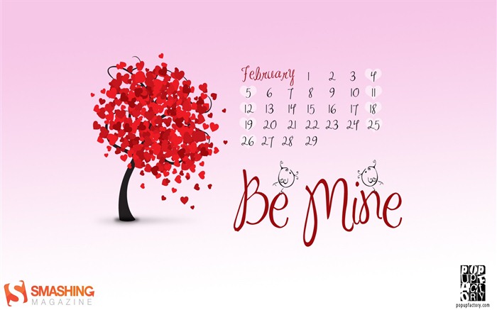 Februar 2012 Kalender Wallpaper (1) #8