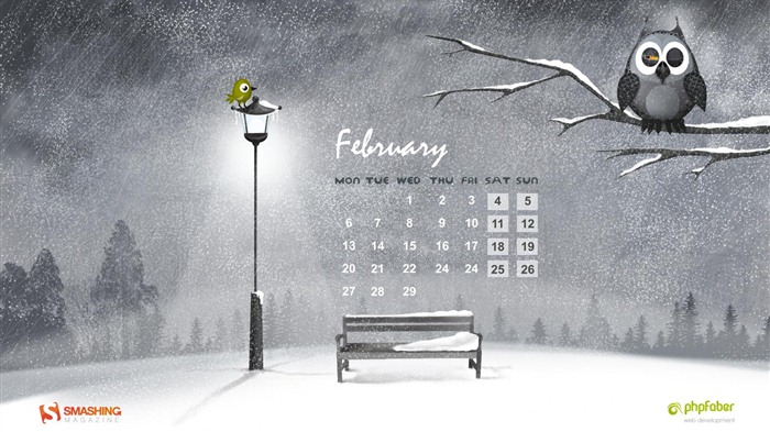 February 2012 Calendar Wallpaper (2) #5