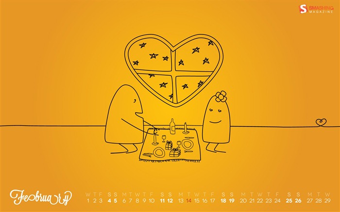 Februar 2012 Kalender Wallpaper (2) #14