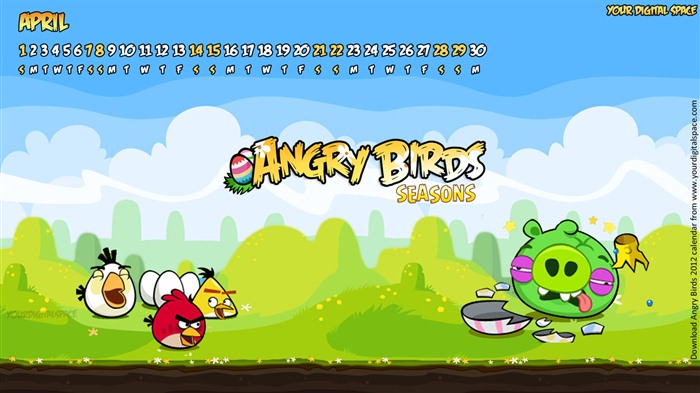 Angry Birds 憤怒的小鳥 2012年年曆壁紙 #2