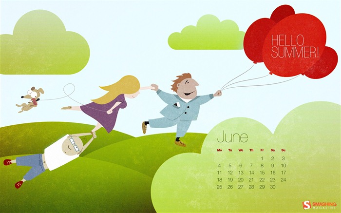 Calendario de junio de 2012 fondos de pantalla (2) #2