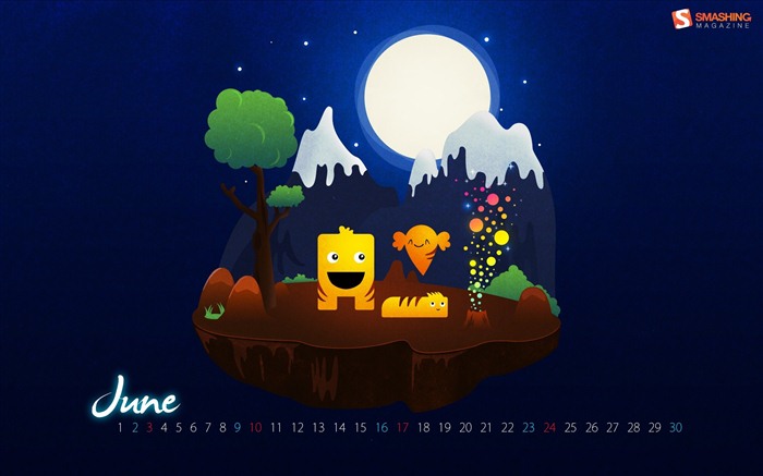 Calendario de junio de 2012 fondos de pantalla (2) #6