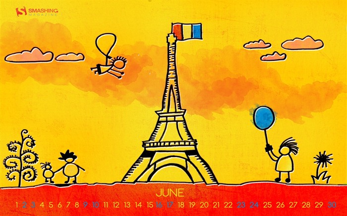 Calendario de junio de 2012 fondos de pantalla (2) #9