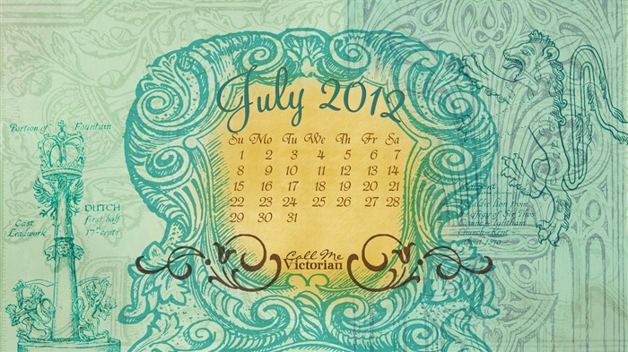July 2012 Calendar wallpapers (2) #17