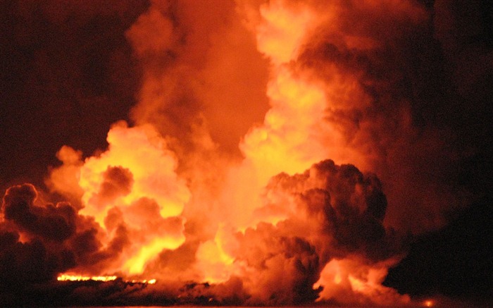 L'éruption volcanique du papier peint magnifique paysage #2