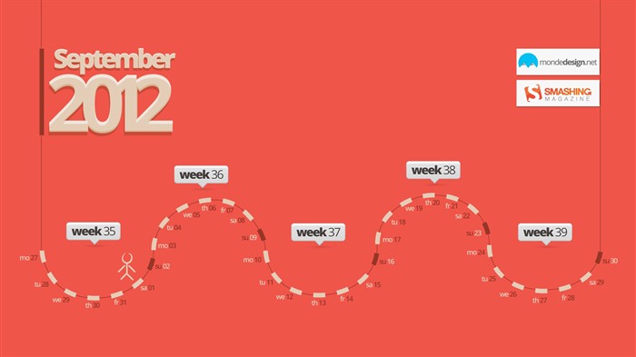 September 2012 Kalender Wallpaper (2) #12