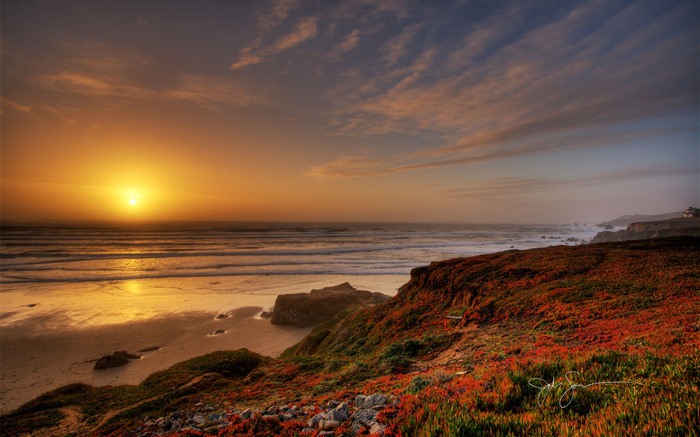 Windows 7 Wallpapers: Sunset Sunrise Beach #15