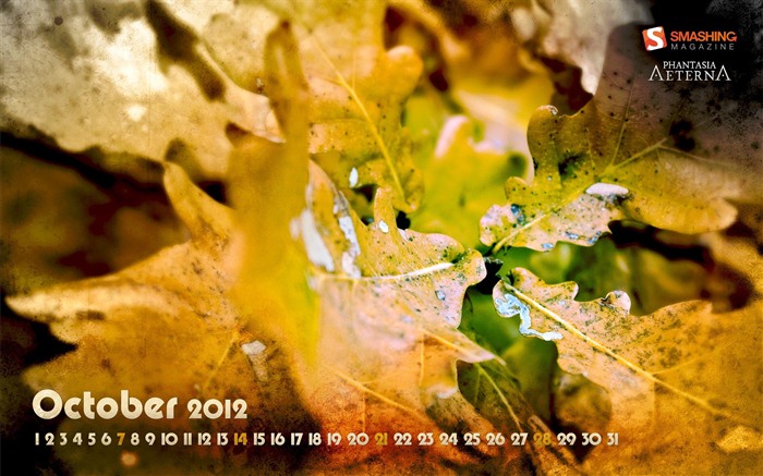 Octobre 2012 Calendar Wallpaper (1) #5