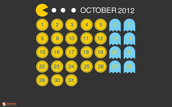 Octobre 2012 Calendar Wallpaper (2) #2